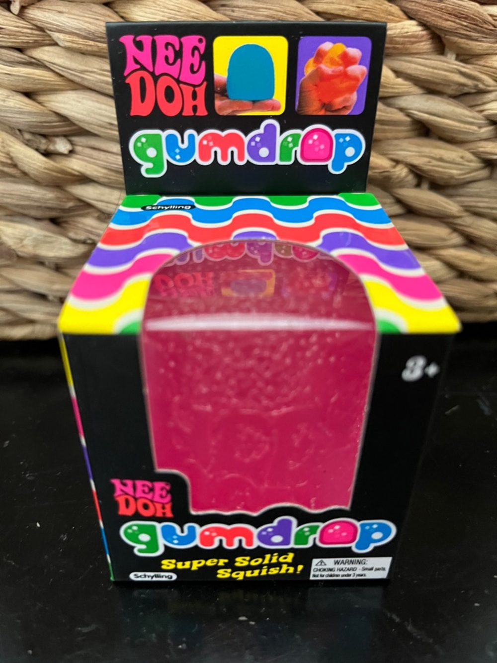 Gumdrop Super Solid Squish Toy — Bright Pink